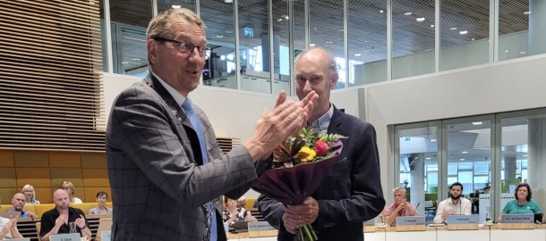 Raadslid Erik en Burgemeester Offinga