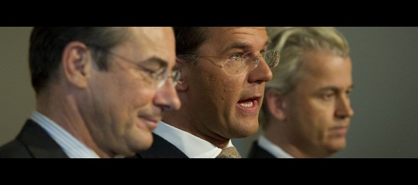 ANP-13904683-Rutte-Verhagen-Wilders-610